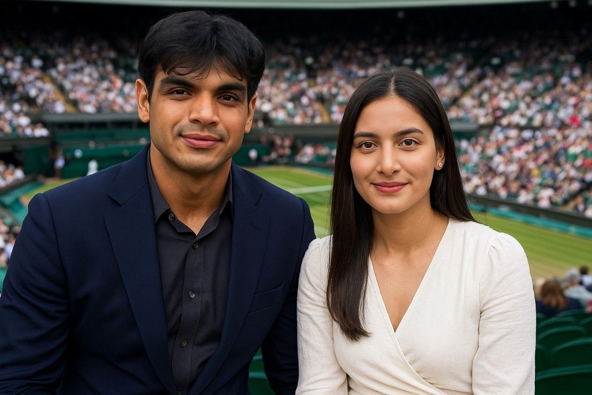 Neeraj chopra with wife
